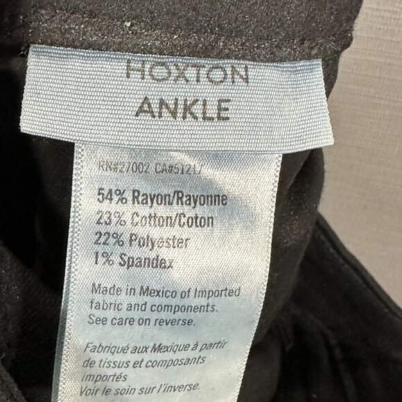 Paige Jeans Womens 27 Hoxton Ankle Black Cotton Stretch Pockets Raw Hem - Picture 11 of 11